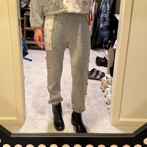 Yan Yan knits gray sweater pants